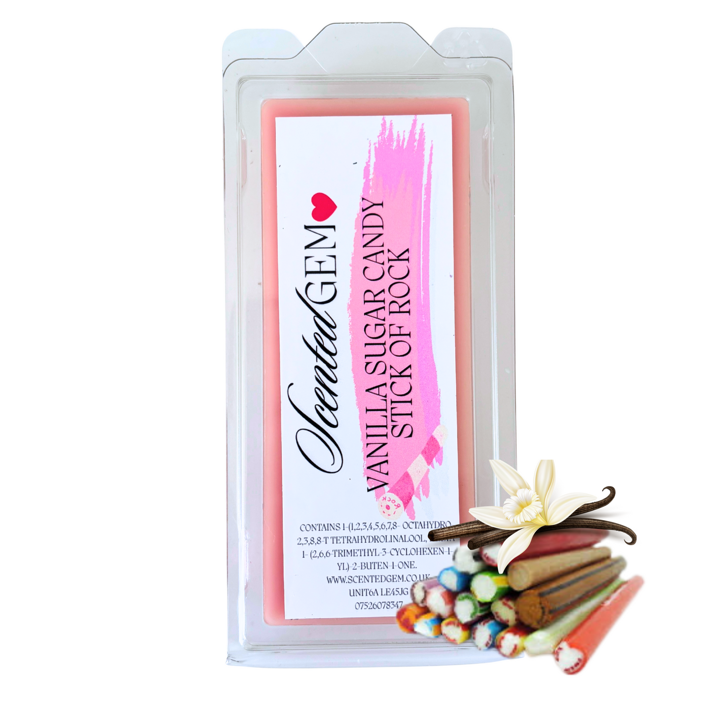 Vanilla sugar candy stick a rock Wax melt