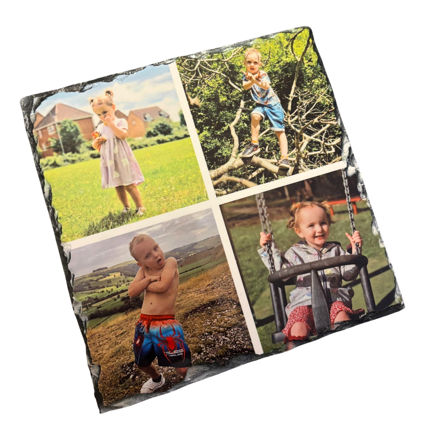 Four photo collage Photo Slate 20 x 20cm