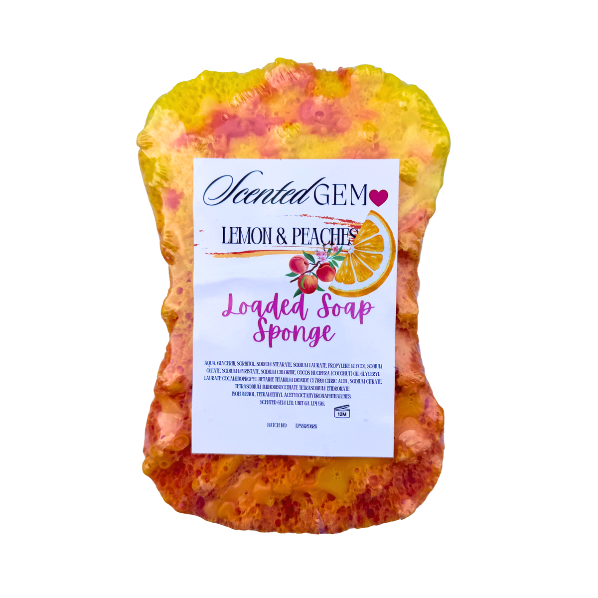 Lemon & Peaches Soap Sponge
