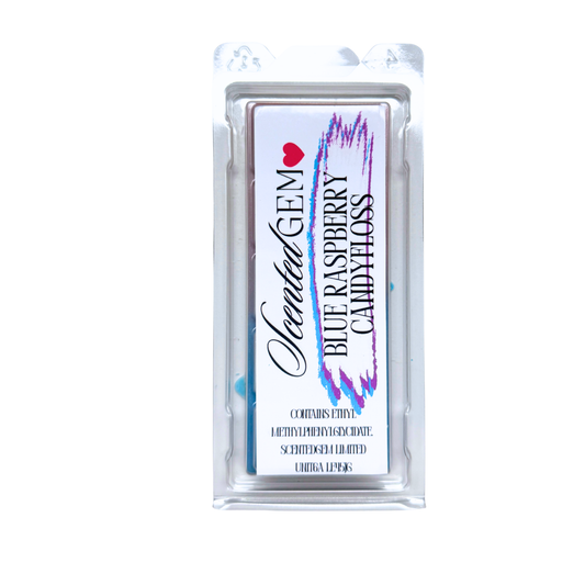 Blue raspberry candy floss wax melt