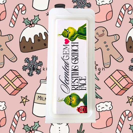 Resting Grinch face wax melt